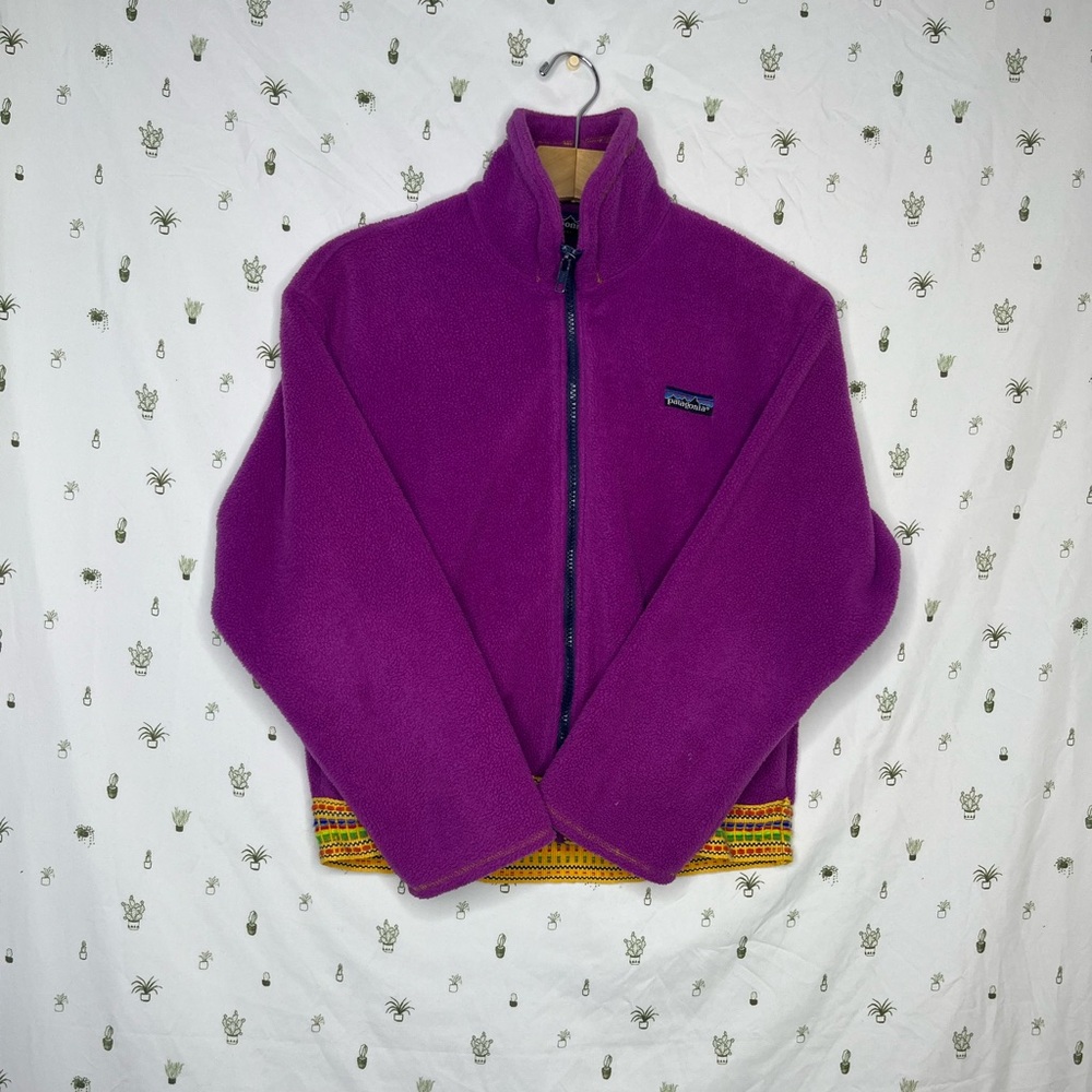 Patagonia Purple Zip Up Jacket size 7/8